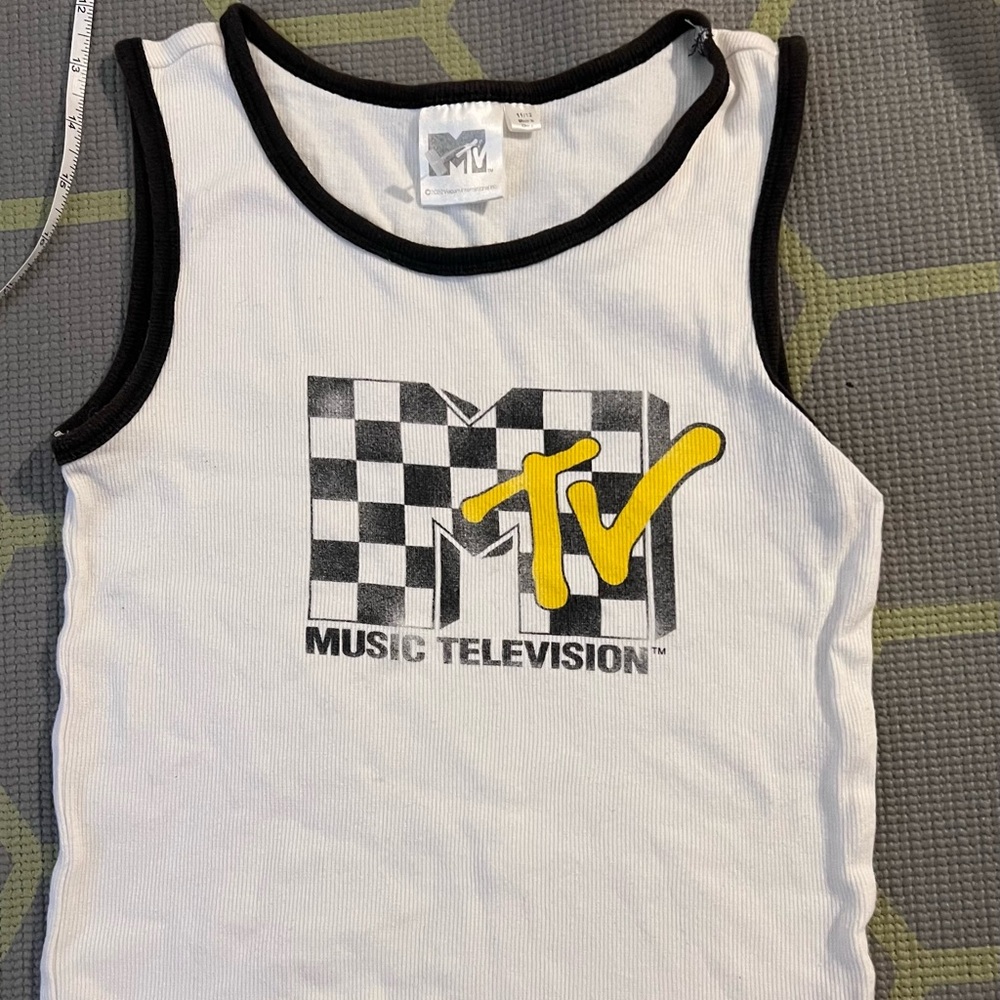 MTV Black and White Crop Top